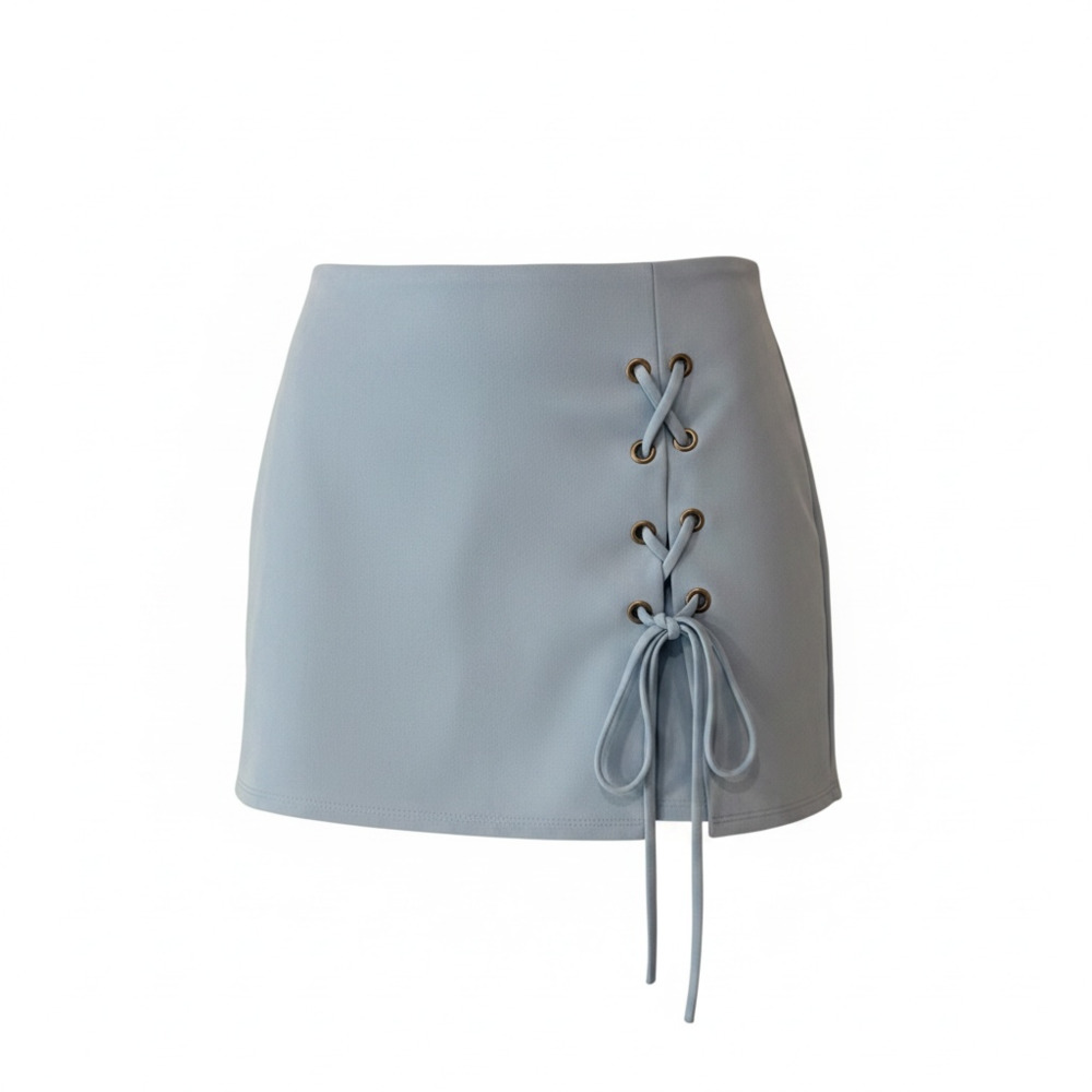 Blue Blush Women's Lace-Up Mini Skort